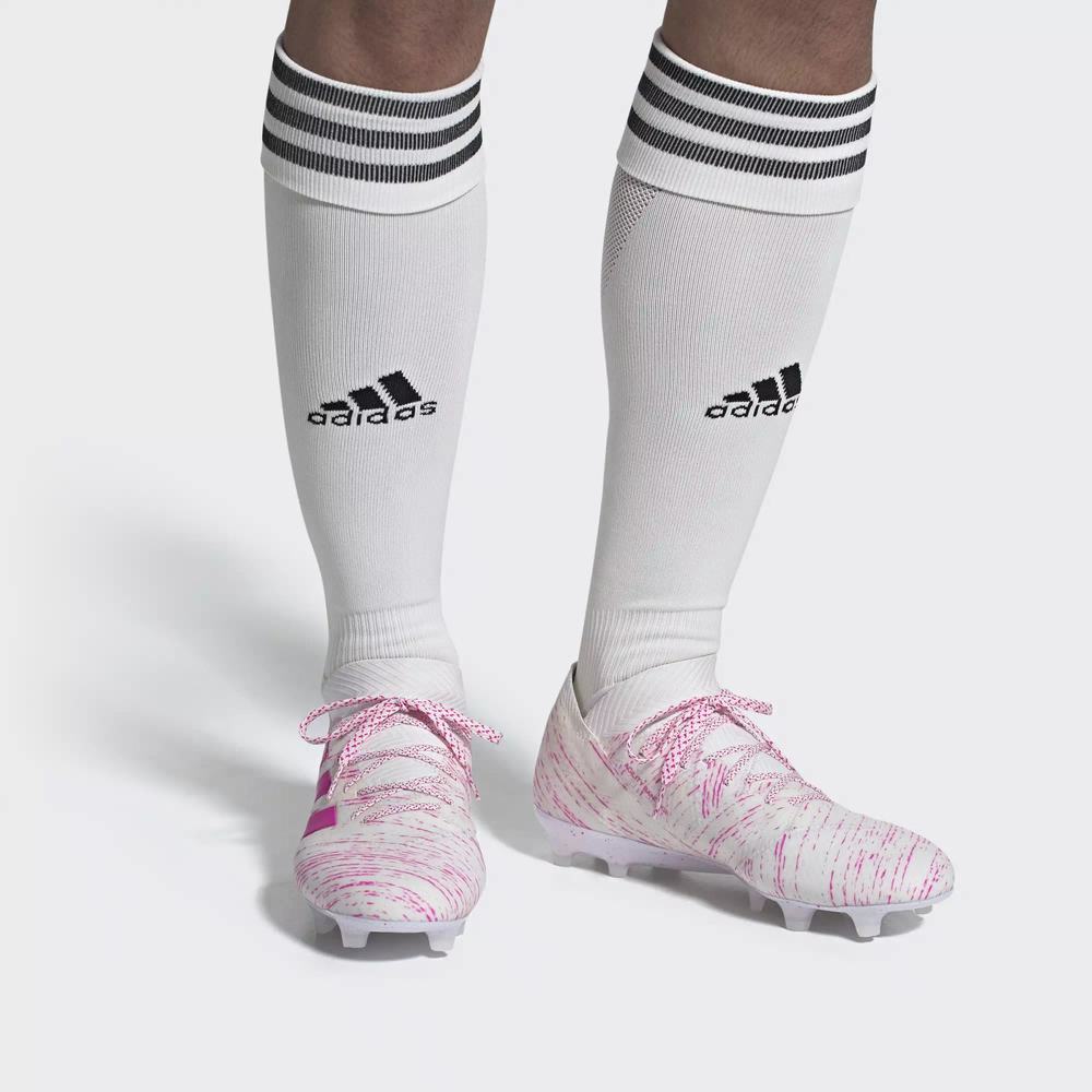 Adidas Nemeziz 18.1 Firm Ground Tacos de Futbol Blancos Para Hombre (MX-99053)